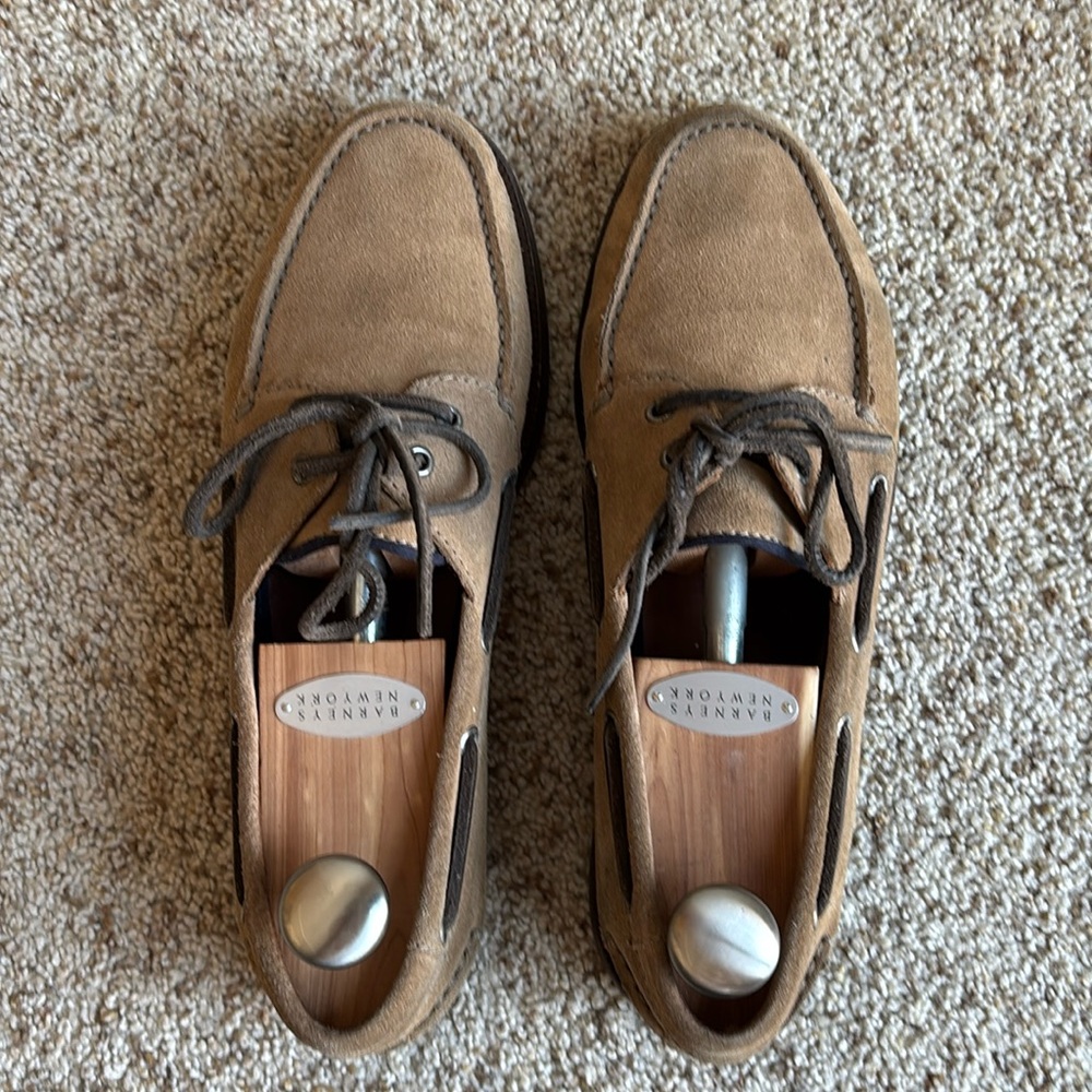 Brunello Cucinelli Men’s Brown Suede Moc Toe Boat Shoes Made in Italy US 9.5-10 - Picture 5 of 8
